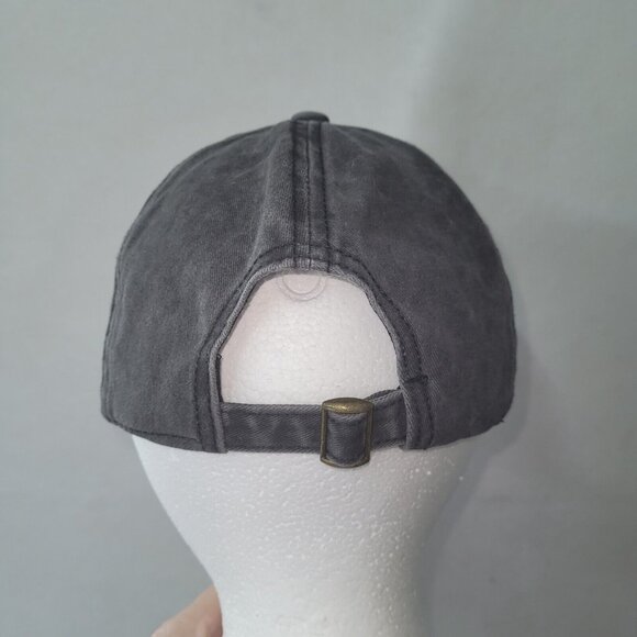 Cat Mom Hat Cap Womens Grey Distressed Adjustable Strapback Cotton Ballcap - Picture 5 of 10